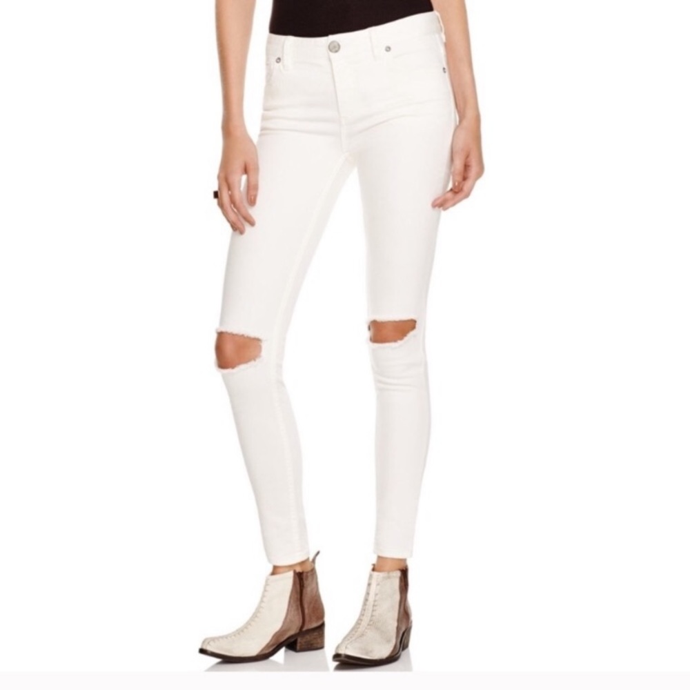 Free people ripped white jeans
